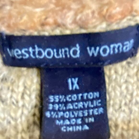 Westbound Womens Sweater Vest Womens Size 1X Short Sleeve Multicolored - Picture 4 of 8